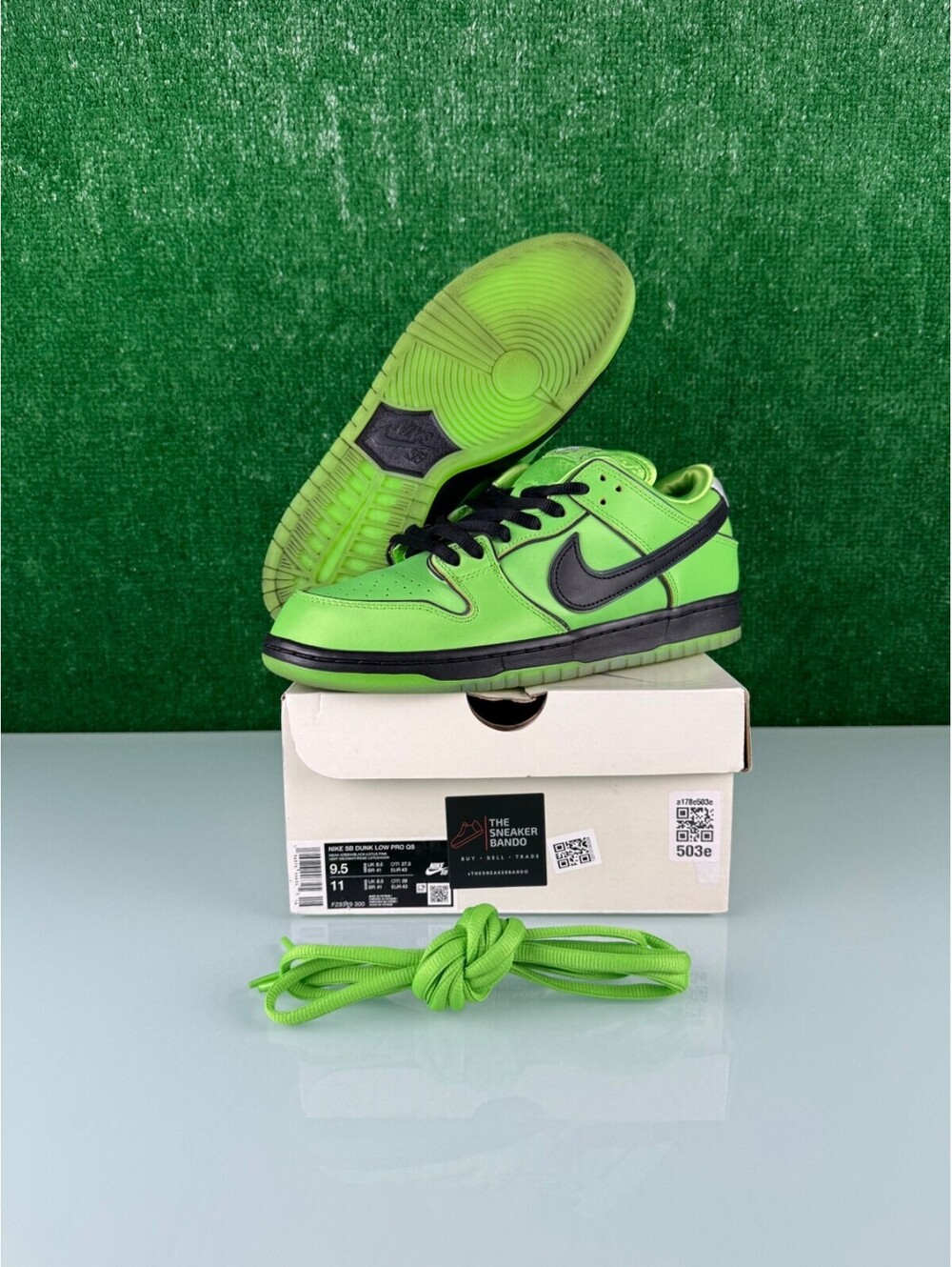 Size 9.5 - The Powerpuff Girls x Nike Dunk Pro SB QS Low Buttercup